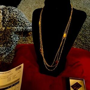 New layered necklace in gold tones tarnish free